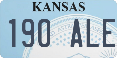 KS license plate 190ALE