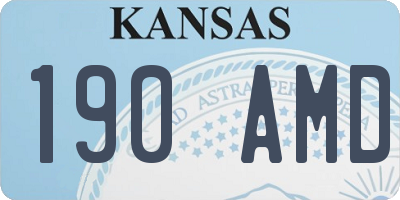 KS license plate 190AMD