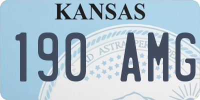 KS license plate 190AMG