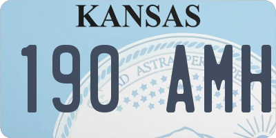 KS license plate 190AMH
