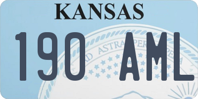 KS license plate 190AML