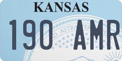 KS license plate 190AMR