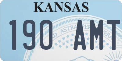 KS license plate 190AMT