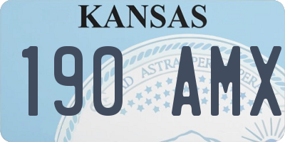 KS license plate 190AMX