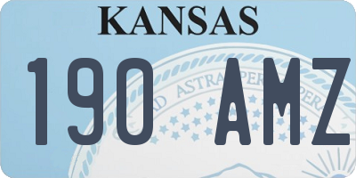 KS license plate 190AMZ