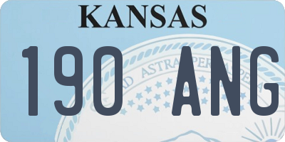 KS license plate 190ANG