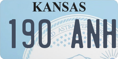 KS license plate 190ANH