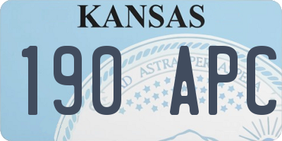 KS license plate 190APC