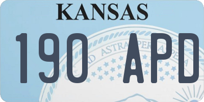 KS license plate 190APD
