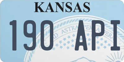 KS license plate 190API