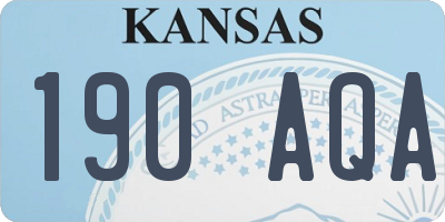 KS license plate 190AQA