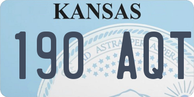 KS license plate 190AQT