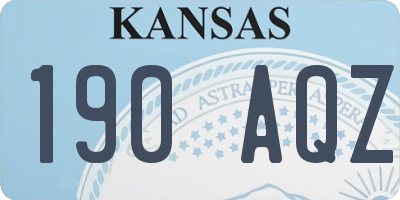 KS license plate 190AQZ
