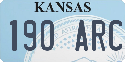 KS license plate 190ARC