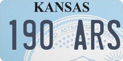 KS license plate 190ARS