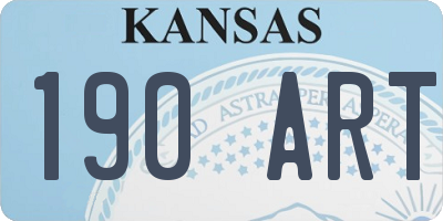 KS license plate 190ART