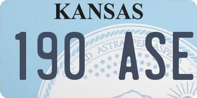 KS license plate 190ASE