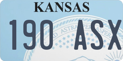 KS license plate 190ASX