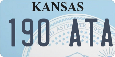 KS license plate 190ATA