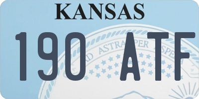 KS license plate 190ATF