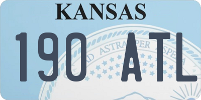KS license plate 190ATL