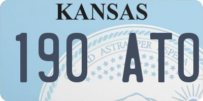 KS license plate 190ATO