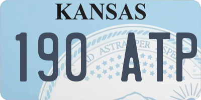 KS license plate 190ATP