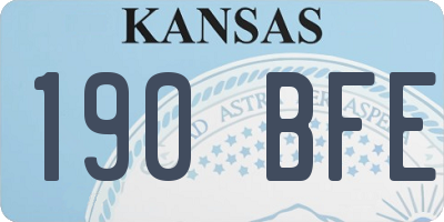 KS license plate 190BFE