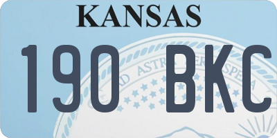 KS license plate 190BKC