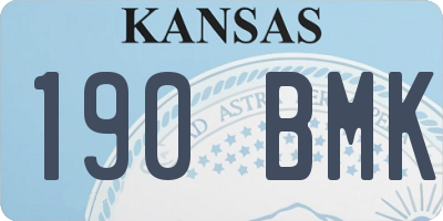 KS license plate 190BMK
