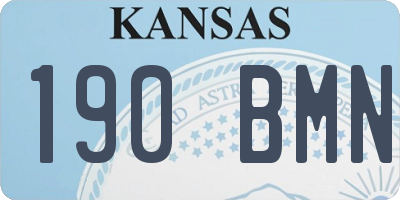 KS license plate 190BMN