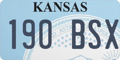 KS license plate 190BSX