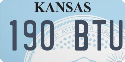 KS license plate 190BTU