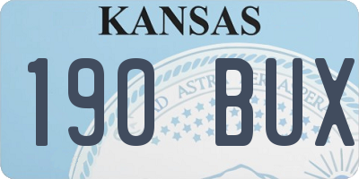KS license plate 190BUX