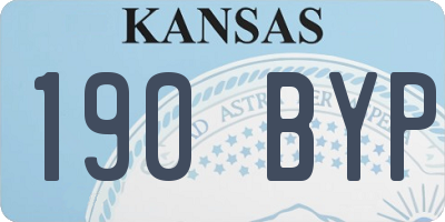KS license plate 190BYP