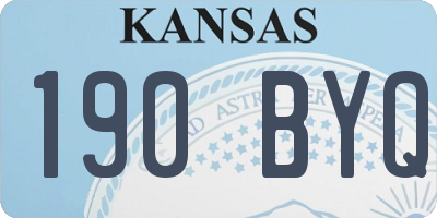 KS license plate 190BYQ