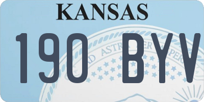 KS license plate 190BYV