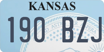 KS license plate 190BZJ