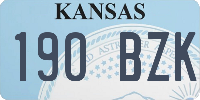 KS license plate 190BZK