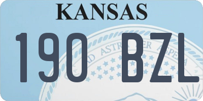 KS license plate 190BZL