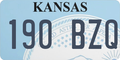 KS license plate 190BZQ