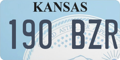 KS license plate 190BZR