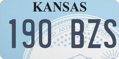 KS license plate 190BZS