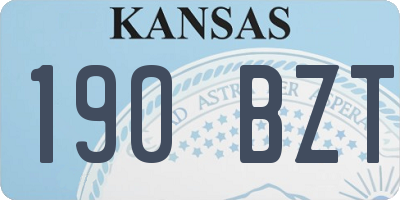 KS license plate 190BZT
