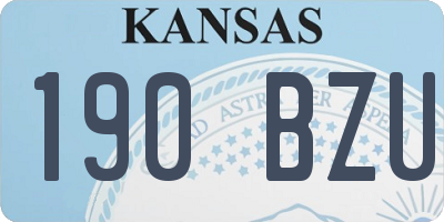 KS license plate 190BZU