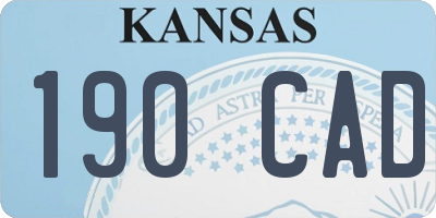 KS license plate 190CAD