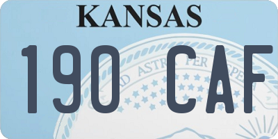 KS license plate 190CAF