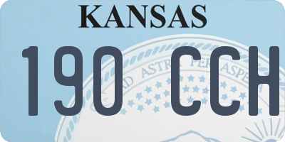 KS license plate 190CCH