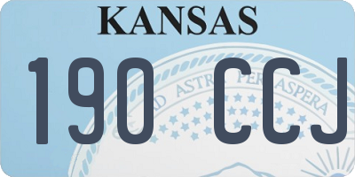 KS license plate 190CCJ