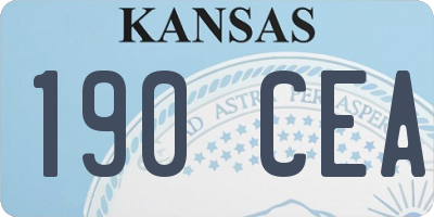 KS license plate 190CEA